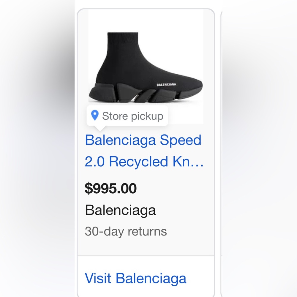 Balenciaga Black Knit High-Top Sneakers - Picture 5 of 5